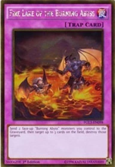 Fire Lake of the Burning Abyss Premium Gold: Infinite Gold Yu-Gi-Oh! card