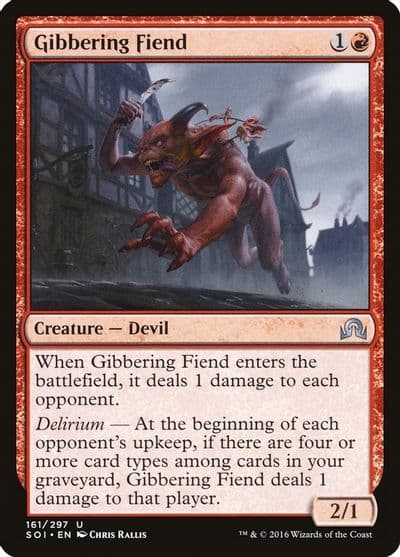 Gibbering Fiend Shadows over Innistrad Magic card