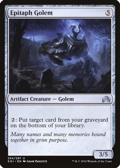 Epitaph Golem Shadows over Innistrad Magic card