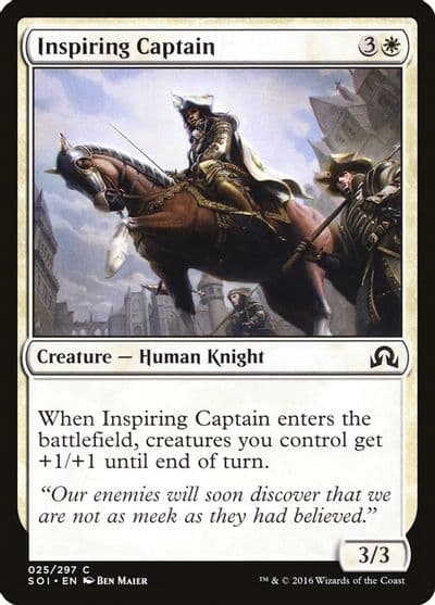 Inspiring Captain Shadows over Innistrad Magic card