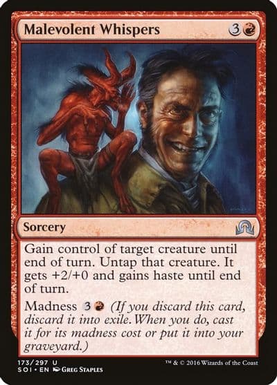 Malevolent Whispers Shadows over Innistrad Magic card