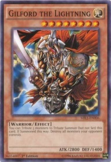 Gilford the Lightning Millennium Pack Yu-Gi-Oh! card