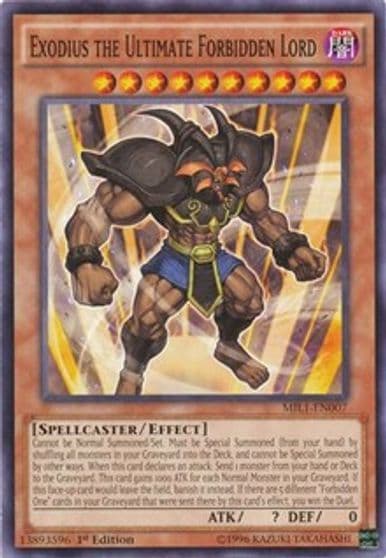 Exodius the Ultimate Forbidden Lord Millennium Pack Yu-Gi-Oh! card