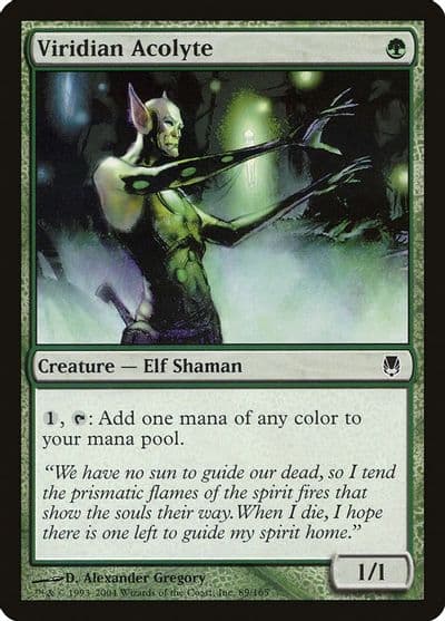 Viridian Acolyte Darksteel Magic card