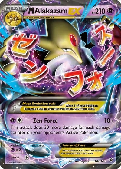 M Alakazam EX XY - Fates Collide Pokemon card