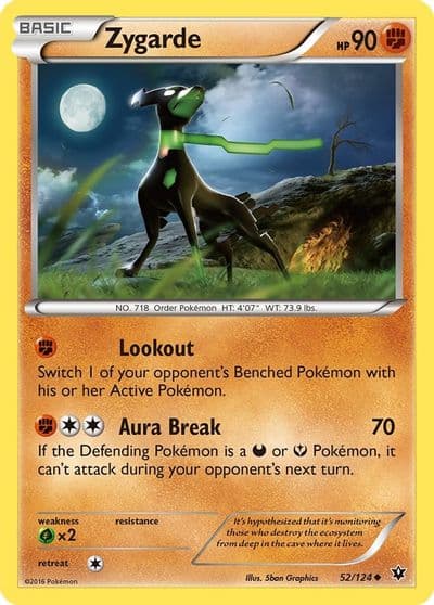 Zygarde (52) XY - Fates Collide Pokemon card