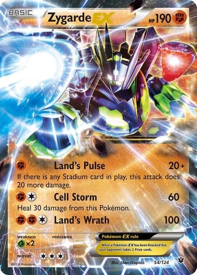 Zygarde EX XY - Fates Collide Pokemon card
