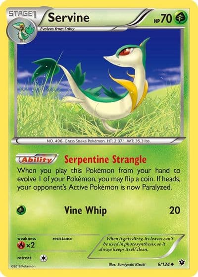 Servine XY - Fates Collide Pokemon card