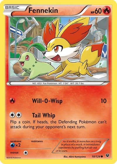 Fennekin (10) XY - Fates Collide Pokemon card