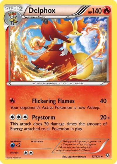 Delphox XY - Fates Collide Pokemon card