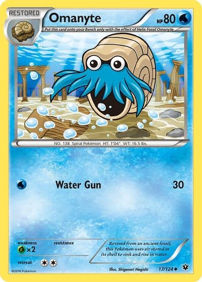 Omanyte XY - Fates Collide Pokemon card