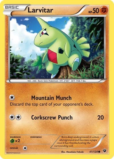 Larvitar (41) XY - Fates Collide Pokemon card