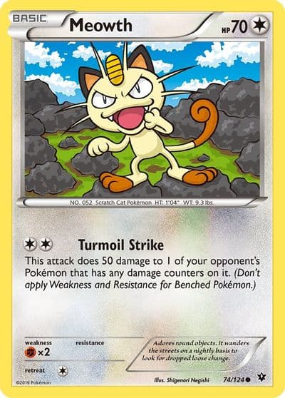 Meowth XY - Fates Collide Pokemon card