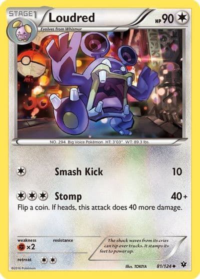 Loudred XY - Fates Collide Pokemon card