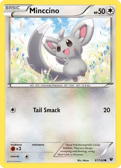 Minccino (87) XY - Fates Collide Pokemon card