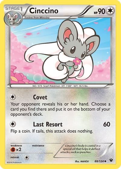 Cinccino (88) XY - Fates Collide Pokemon card