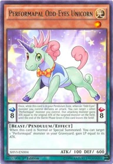 Performapal Odd Eyes Unicorn Shining Victories Yu-Gi-Oh! card