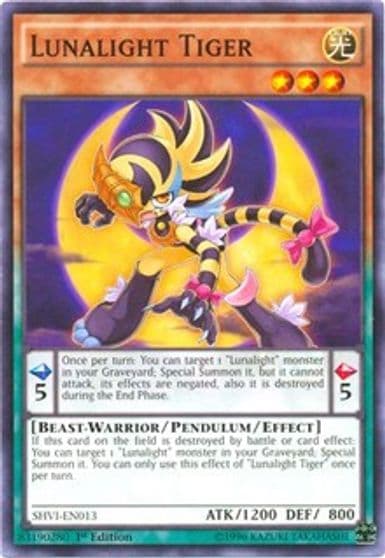 Lunalight Tiger Shining Victories Yu-Gi-Oh! card