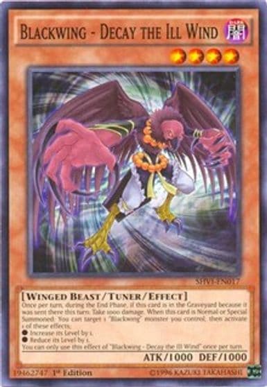 Blackwing Decay the Ill Wind Shining Victories Yu-Gi-Oh! card