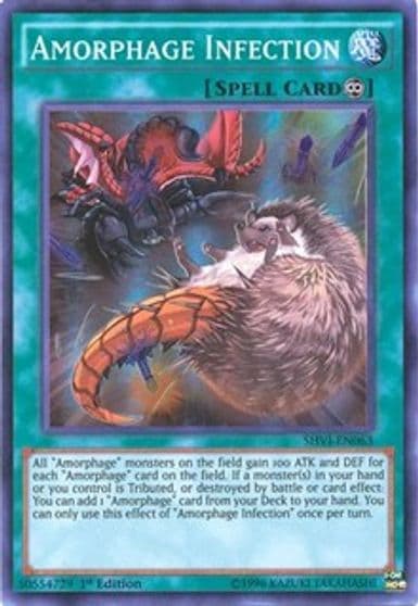 Amorphage Infection Shining Victories Yu-Gi-Oh! card