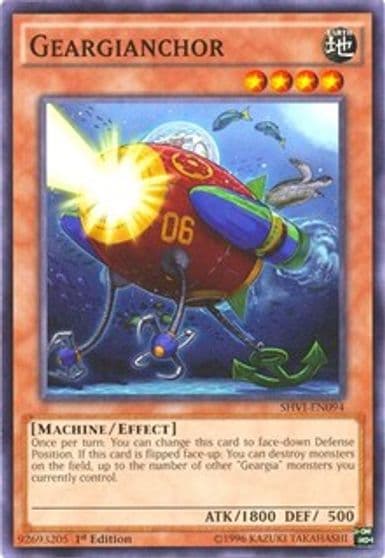 Geargianchor Shining Victories Yu-Gi-Oh! card