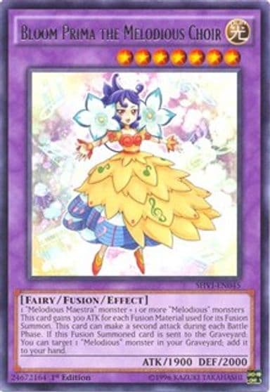 Bloom Prima the Melodious Choir Shining Victories Yu-Gi-Oh! card