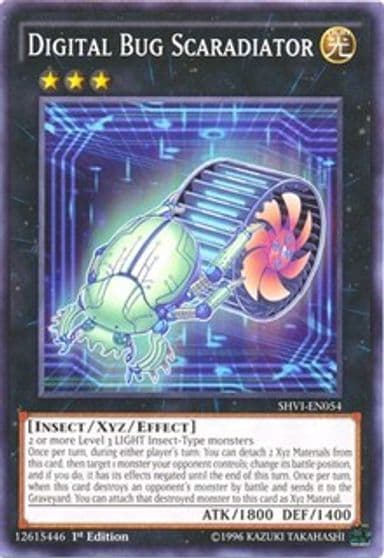 Digital Bug Scaradiator Shining Victories Yu-Gi-Oh! card