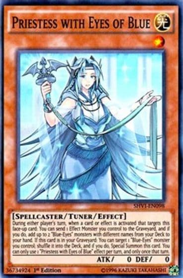 Priestess with Eyes of Blue Shining Victories Yu-Gi-Oh! card