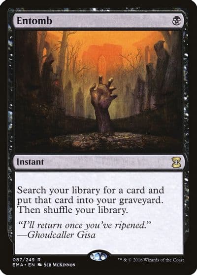 Entomb Eternal Masters Magic card