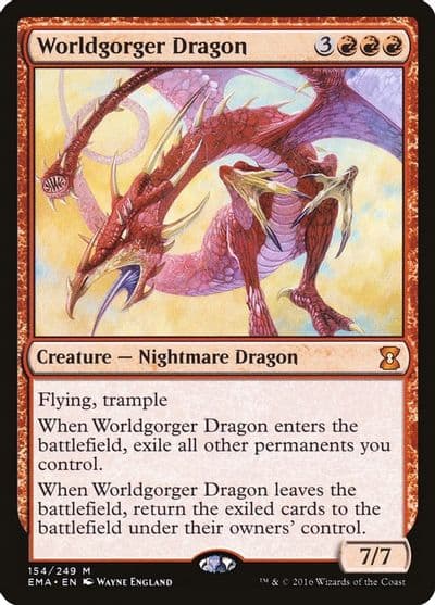 Worldgorger Dragon Eternal Masters Magic card