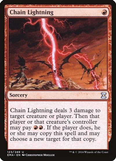 Chain Lightning Eternal Masters Magic card