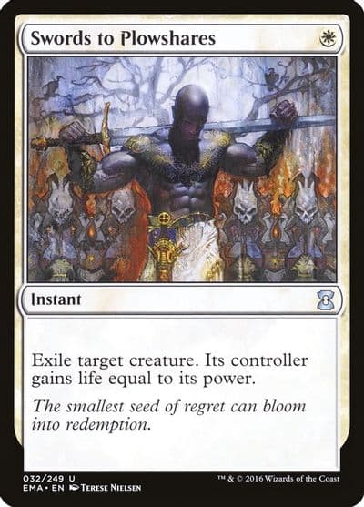 Swords to Plowshares Eternal Masters Magic card