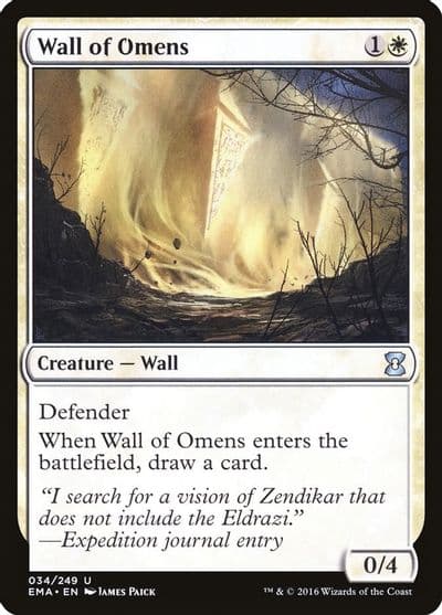 Wall of Omens Eternal Masters Magic card
