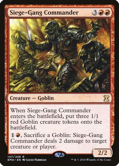 Siege Gang Commander Eternal Masters Magic card
