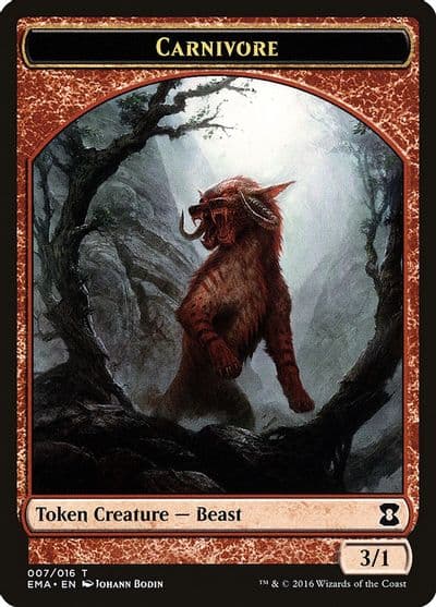 Carnivore Token Eternal Masters Magic card