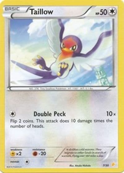 Taillow XY Trainer Kit: Pikachu Libre & Suicune Pokemon card