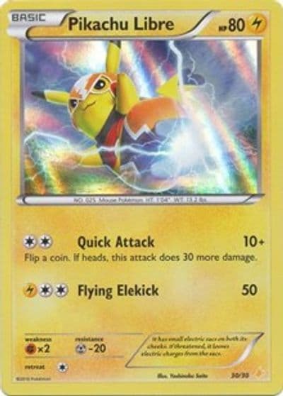 Pikachu Libre (30 - Holo) XY Trainer Kit: Pikachu Libre & Suicune Pokemon card