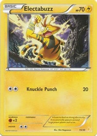 Electabuzz (23) XY Trainer Kit: Pikachu Libre & Suicune Pokemon card