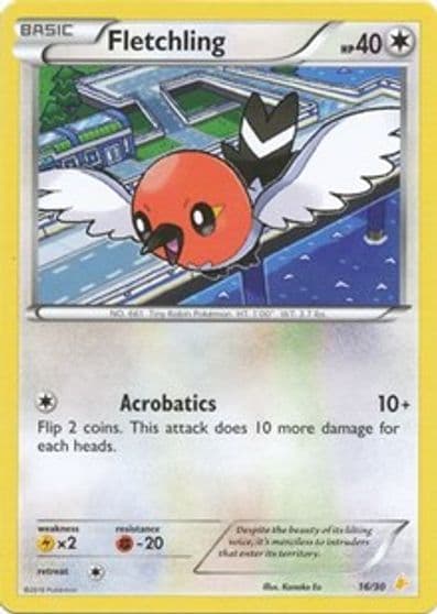 Fletchling XY Trainer Kit: Pikachu Libre & Suicune Pokemon card