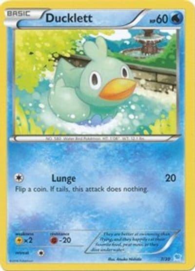 Ducklett (7) XY Trainer Kit: Pikachu Libre & Suicune Pokemon card