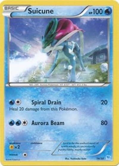 Suicune (14 - Non-Holo) XY Trainer Kit: Pikachu Libre & Suicune Pokemon card