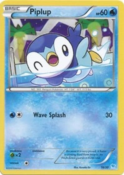 Piplup XY Trainer Kit: Pikachu Libre & Suicune Pokemon card