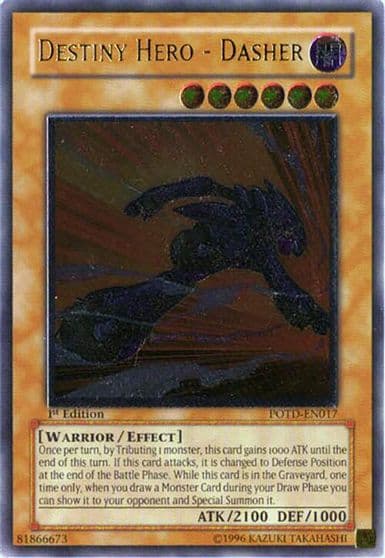Destiny Hero Dasher UTR Power of the Duelist Yu-Gi-Oh! card