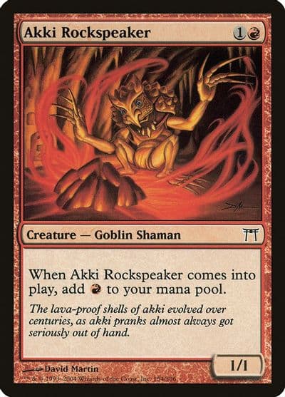 Akki Rockspeaker Champions of Kamigawa Magic card