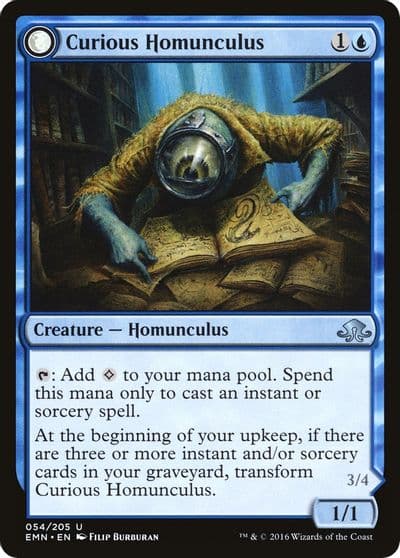Curious Homunculus Eldritch Moon Magic card