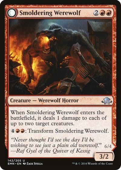 Smoldering Werewolf Eldritch Moon Magic card