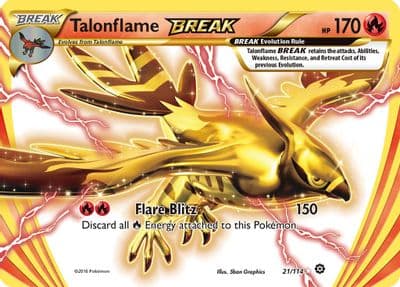 Talonflame BREAK XY - Steam Siege Pokemon card