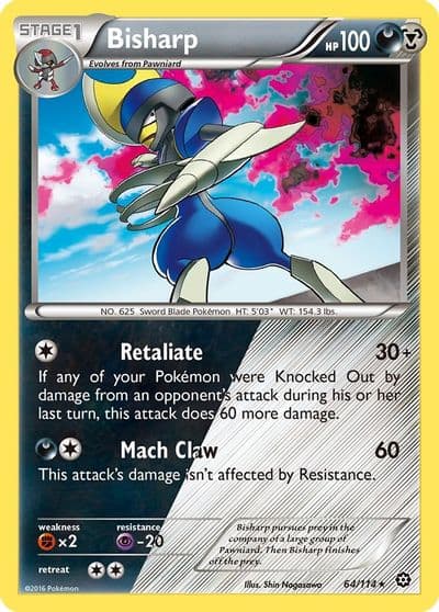 Bisharp XY - Steam Siege Pokemon card