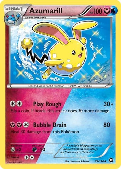 Azumarill XY - Steam Siege Pokemon card