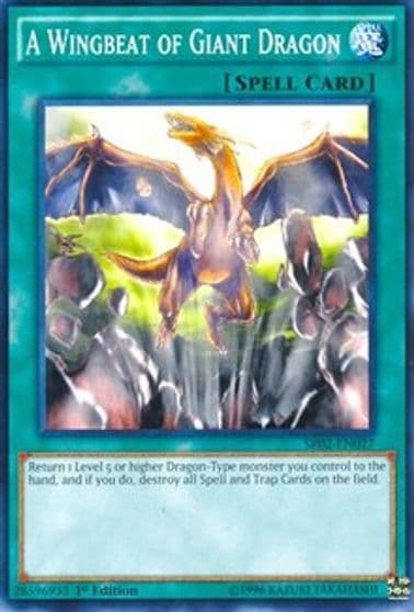 A Wingbeat of Giant Dragon Structure Deck: Rise of the True Dragons Yu-Gi-Oh! card